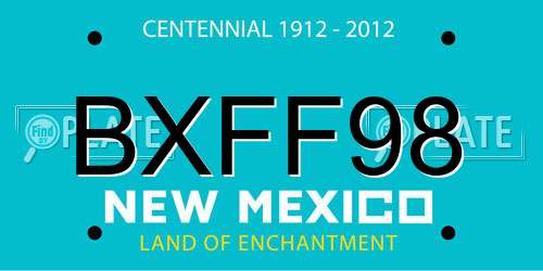 BXFF98 New Mexico License Plate