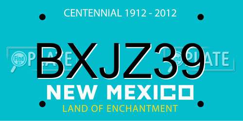 BXJZ39 New Mexico License Plate