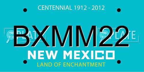 BXMM22 New Mexico License Plate