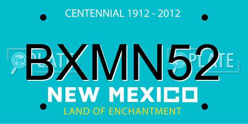 BXMN52 New Mexico License Plate