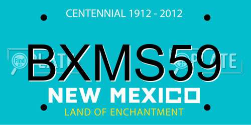 BXMS59 New Mexico License Plate