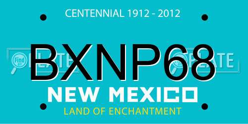 BXNP68 New Mexico License Plate