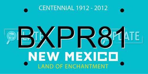BXPR81 New Mexico License Plate
