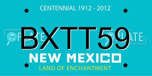 BXTT59 New Mexico License Plate