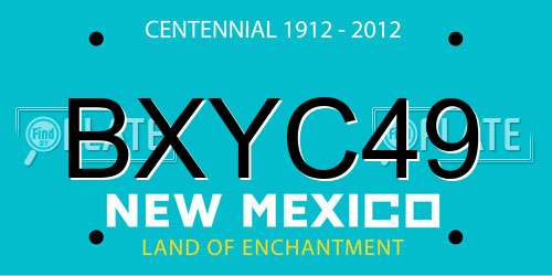 BXYC49 New Mexico License Plate