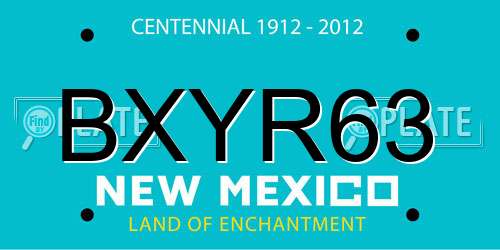 BXYR63 New Mexico License Plate