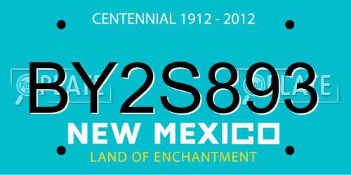 BY2S893 New Mexico License Plate