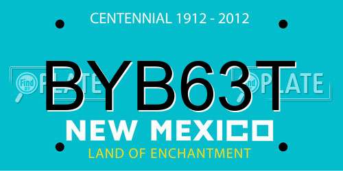 BYB63T New Mexico License Plate