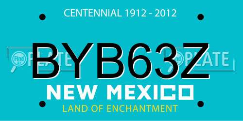 BYB63Z New Mexico License Plate