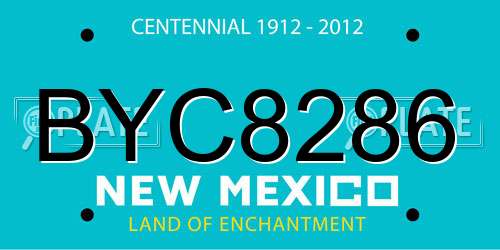 BYC8286 New Mexico License Plate