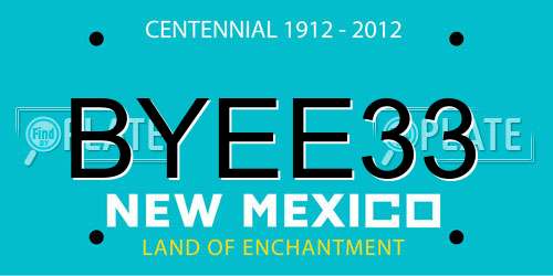BYEE33 New Mexico License Plate