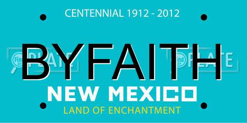 BYFAITH New Mexico License Plate