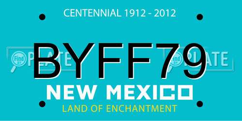 BYFF79 New Mexico License Plate