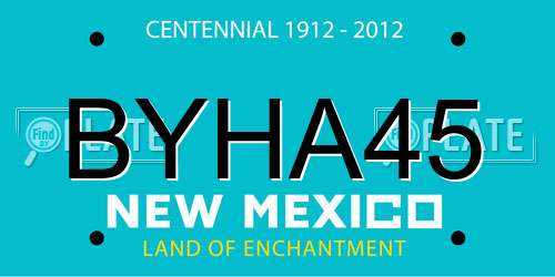 BYHA45 New Mexico License Plate