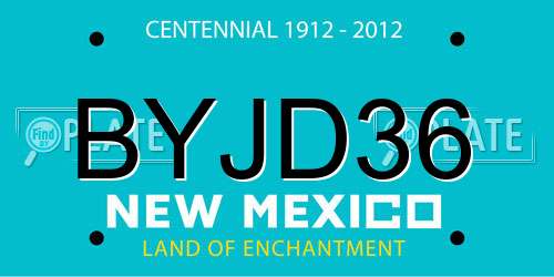 BYJD36 New Mexico License Plate