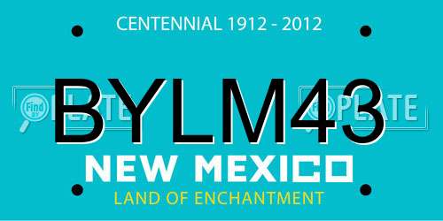 BYLM43 New Mexico License Plate