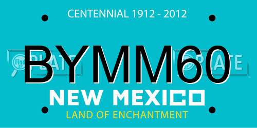 BYMM60 New Mexico License Plate