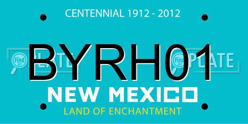 BYRH01 New Mexico License Plate