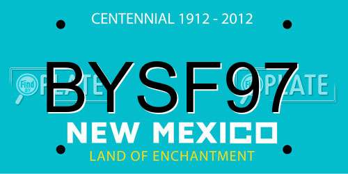 BYSF97 New Mexico License Plate