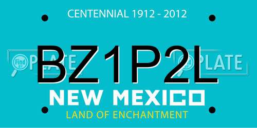 BZ1P2L New Mexico License Plate
