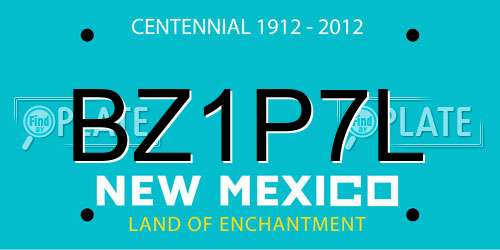 BZ1P7L New Mexico License Plate
