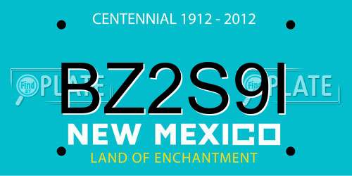 BZ2S9I New Mexico License Plate