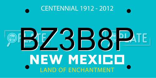 BZ3B8P New Mexico License Plate