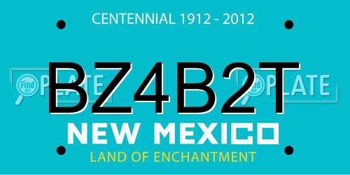 BZ4B2T New Mexico License Plate