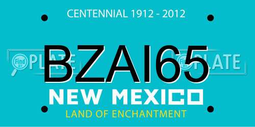 BZAI65 New Mexico License Plate