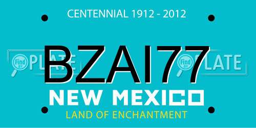 BZAI77 New Mexico License Plate