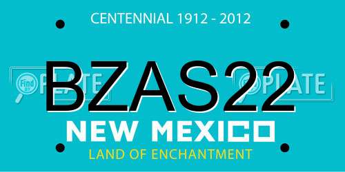 BZAS22 New Mexico License Plate
