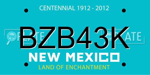 BZB43K New Mexico License Plate