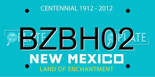 BZBH02 New Mexico License Plate
