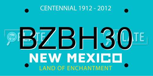 BZBH30 New Mexico License Plate