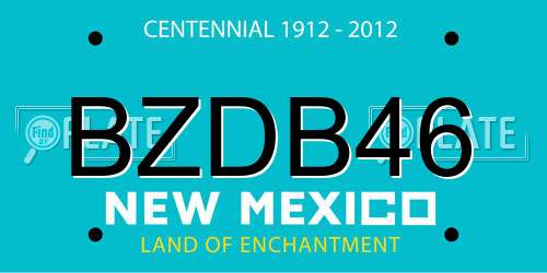 BZDB46 New Mexico License Plate