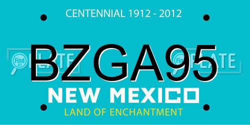 BZGA95 New Mexico License Plate