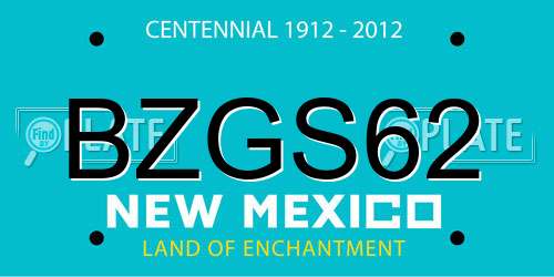 BZGS62 New Mexico License Plate