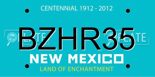 BZHR35 New Mexico License Plate
