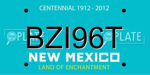 BZI96T New Mexico License Plate