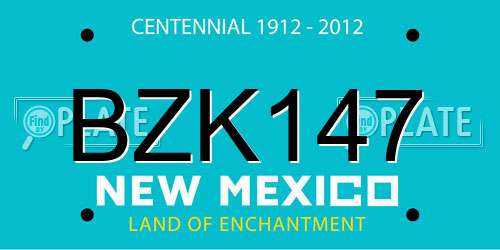 BZK147 New Mexico License Plate