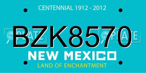 BZK8570 New Mexico License Plate