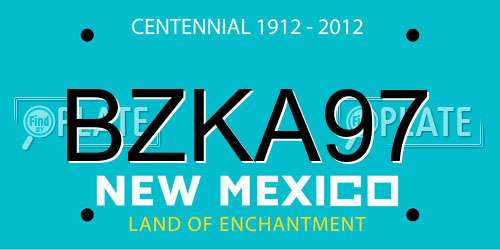 BZKA97 New Mexico License Plate