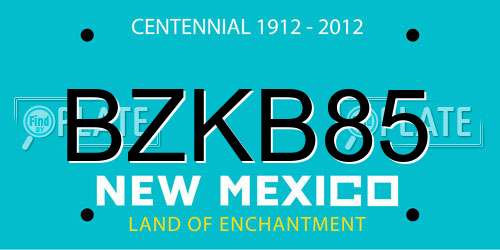 BZKB85 New Mexico License Plate