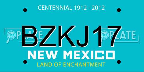 BZKJ17 New Mexico License Plate
