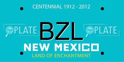 BZL New Mexico License Plate