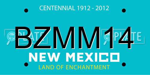 BZMM14 New Mexico License Plate