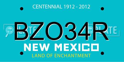 BZO34R New Mexico License Plate