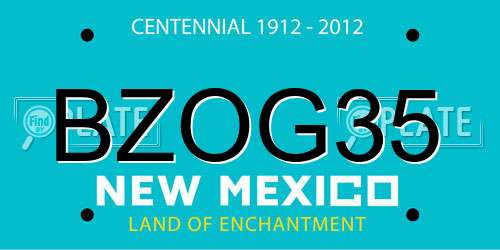 BZOG35 New Mexico License Plate