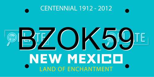 BZOK59 New Mexico License Plate