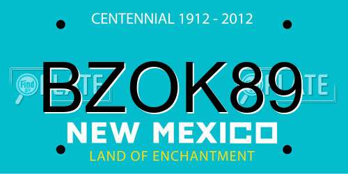 BZOK89 New Mexico License Plate